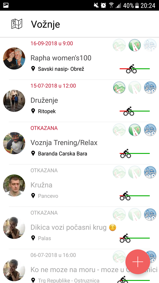 aplikacija pedaliranje