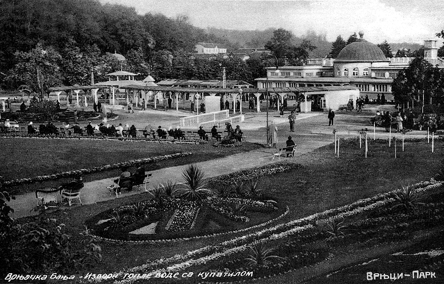 Park Vrnjci u Vrnjačkoj Banji 1935. godine, nepoznat autor fotografije